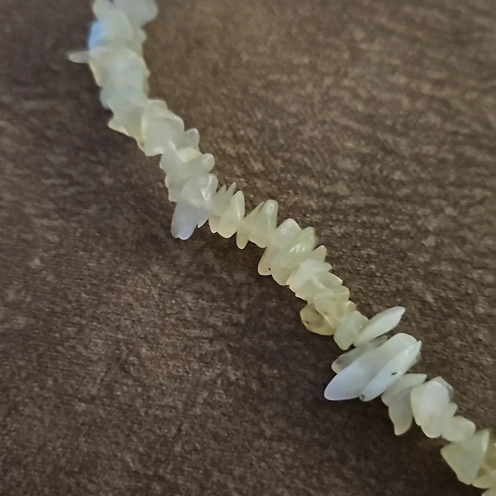 3/$30 Light Green Chip Gemstone Necklace